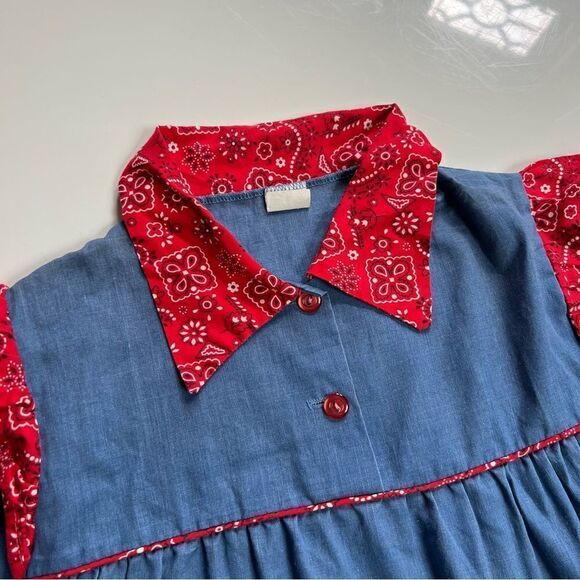 Vintage 1960s 1970s ILGWU Western Paisley Bandana Trim Shirt - Picture 4 of 8